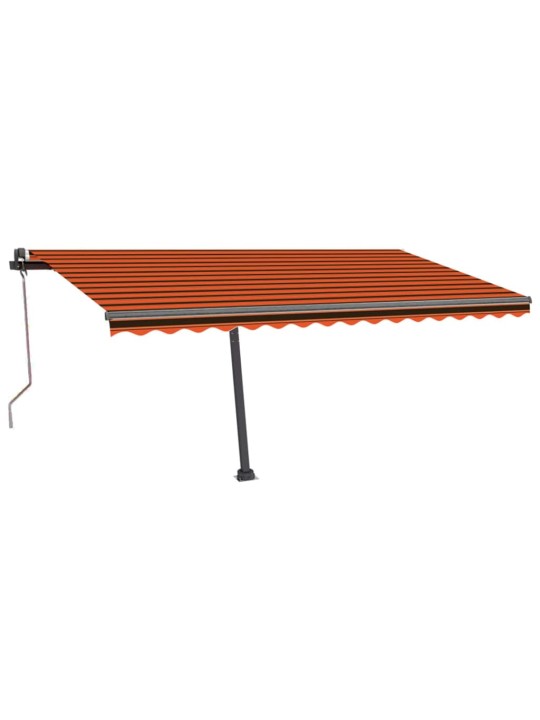 Volně stojící automatická markýza 400 x 300 cm oranžová/hnědá