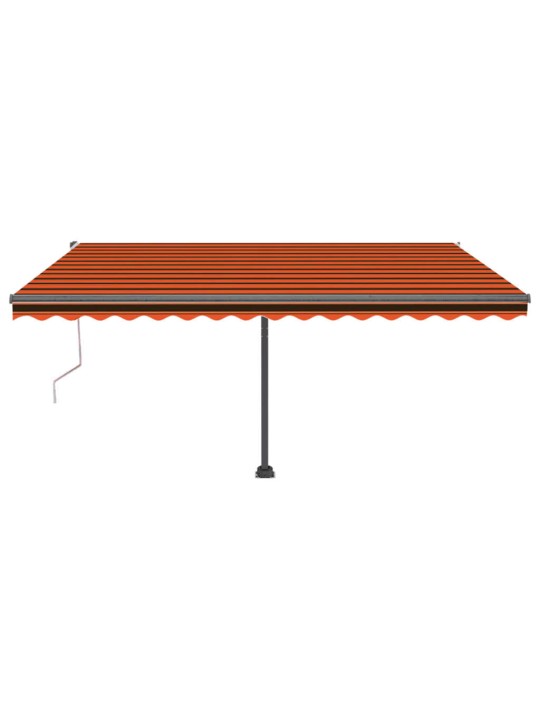 Automatická markýza LED a senzor větru 400x300 cm oranžovohnědá