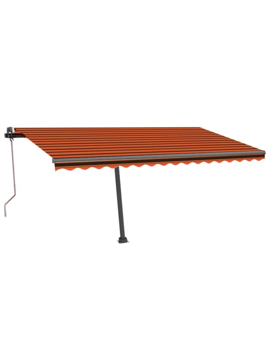 Volně stojící automatická markýza 450 x 300 cm oranžová/hnědá