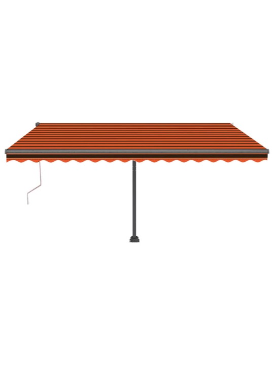 Volně stojící automatická markýza 450 x 300 cm oranžová/hnědá