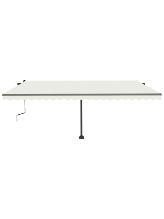 Volně stojící ručně zatahovací markýza 500 x 300 cm krémová