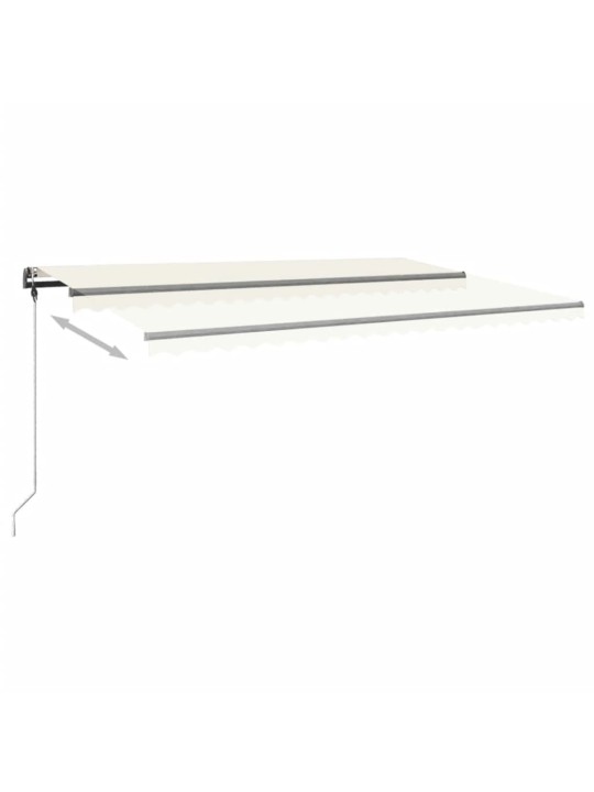 Volně stojící ručně zatahovací markýza 500 x 300 cm krémová