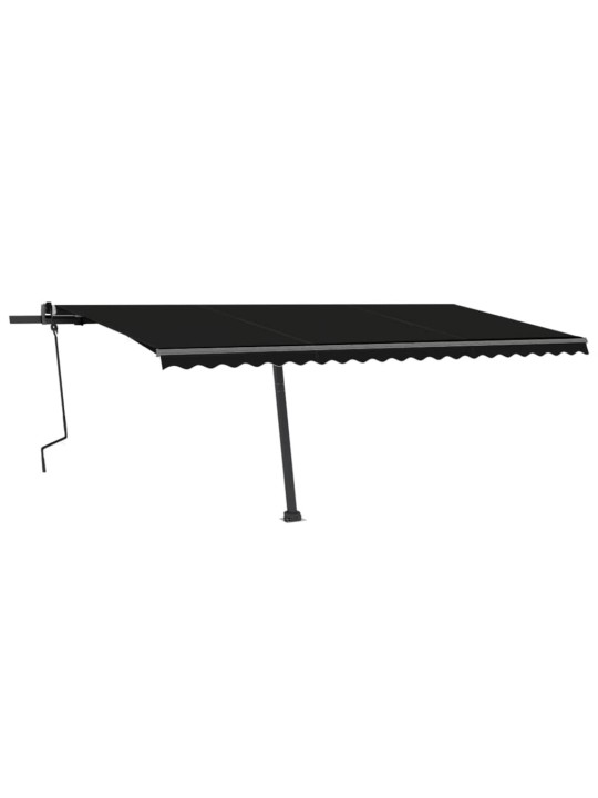Volně stojící ručně zatahovací markýza 500 x 300 cm antracitová