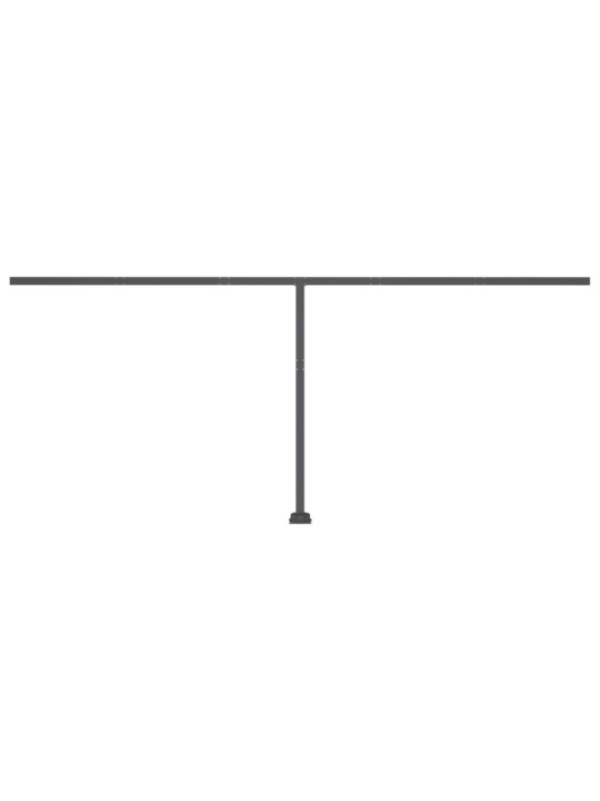 Ručně zatahovací markýza s LED světlem 500x300 cm modrá a bílá