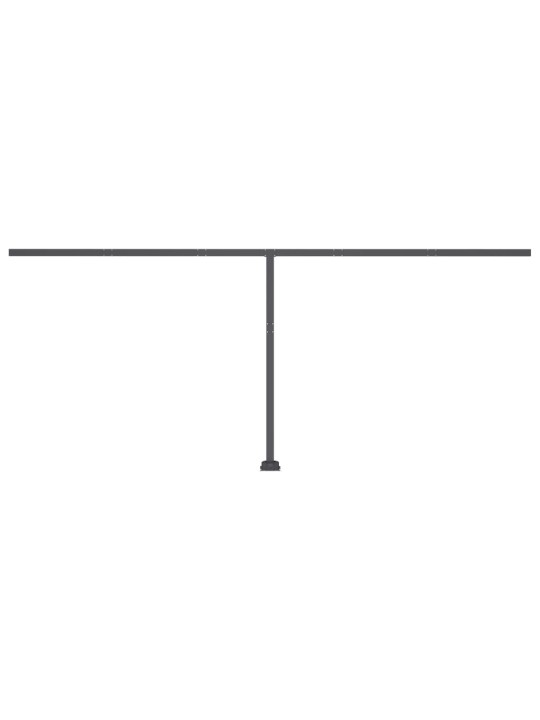 Ručně zatahovací markýza s LED světlem 500 x 300 cm antracitová