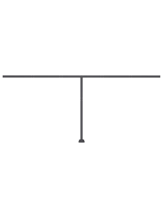 Ručně zatahovací markýza s LED světlem 500 x 300 cm antracitová