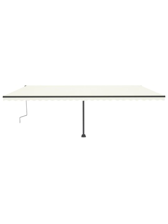 Volně stojící ručně zatahovací markýza 600 x 300 cm krémová