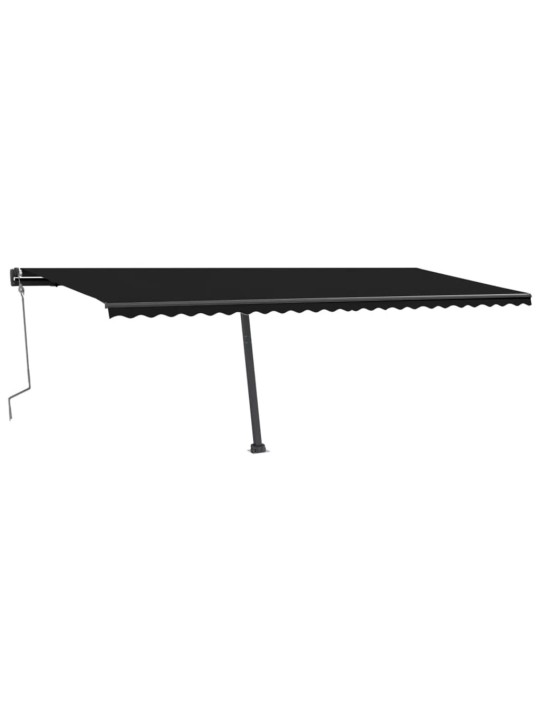 Volně stojící ručně zatahovací markýza 600 x 300 cm antracitová