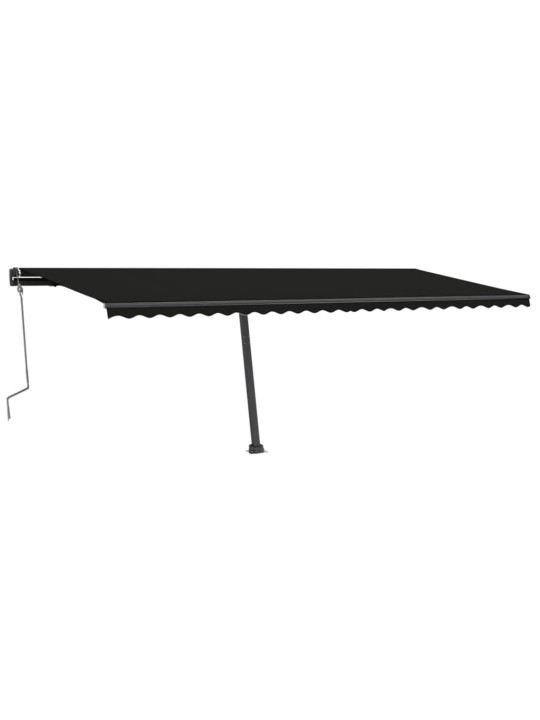Ručně zatahovací markýza s LED světlem 600 x 300 cm antracitová
