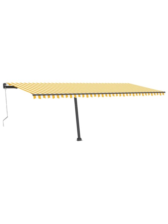Volně stojící automatická markýza 600 x 300 cm žlutá/bílá