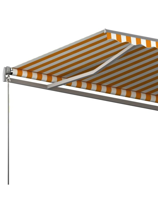 Volně stojící automatická markýza 600 x 300 cm žlutá/bílá