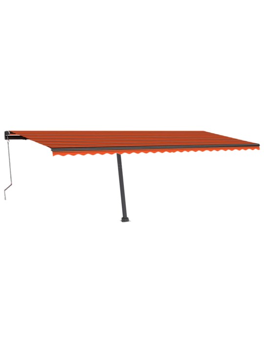 Volně stojící automatická markýza 600 x 300 cm oranžová/hnědá
