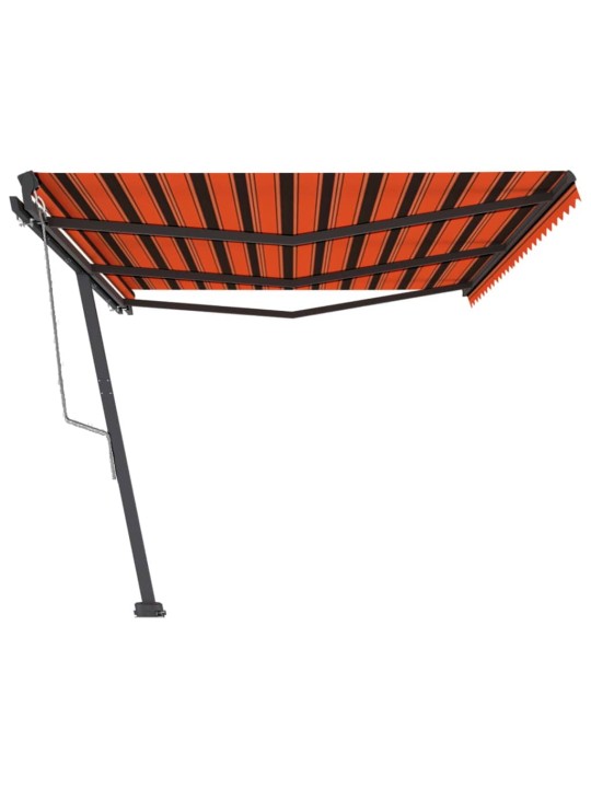 Volně stojící automatická markýza 600 x 300 cm oranžová/hnědá