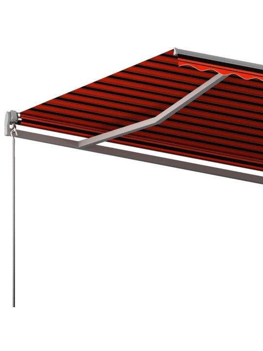 Volně stojící automatická markýza 600 x 300 cm oranžová/hnědá