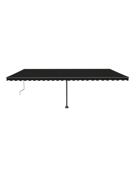 Automatická markýza LED a senzor větru 600 x 300 cm antracitová
