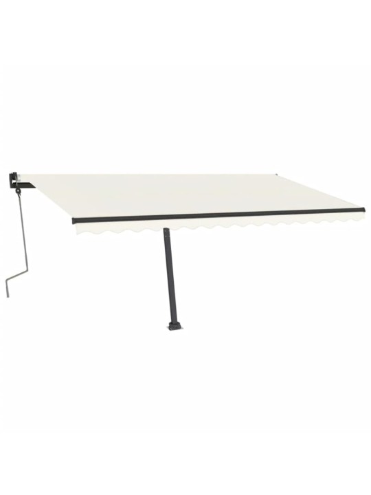 Volně stojící ručně zatahovací markýza 400 x 350 cm krémová