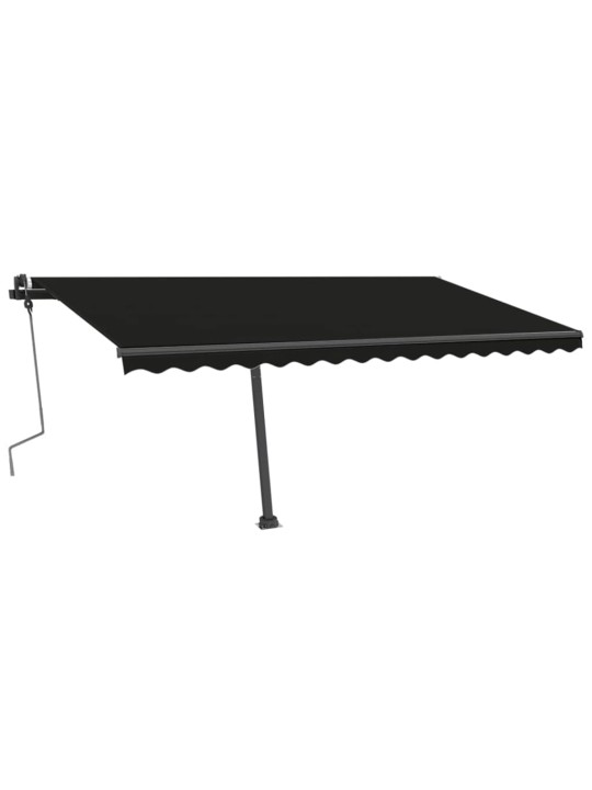 Volně stojící ručně zatahovací markýza 400 x 350 cm antracitová