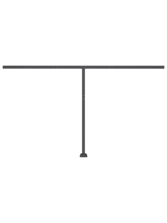Ručně zatahovací markýza s LED světlem 400 x 350 cm krémová