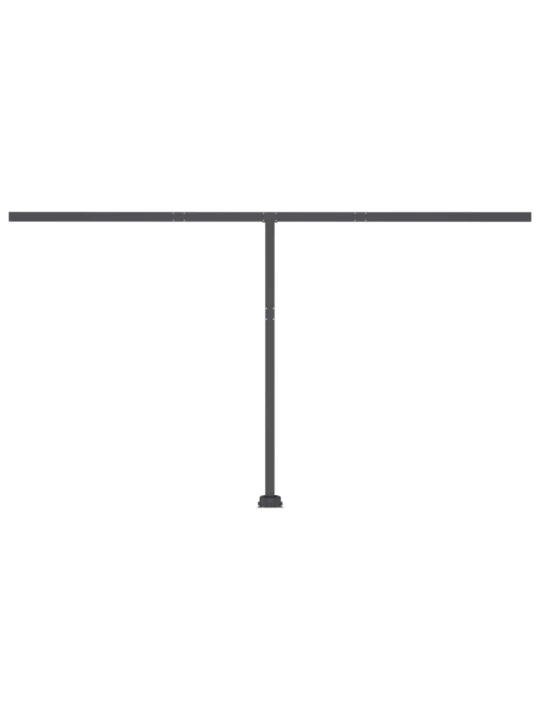 Ručně zatahovací markýza s LED světlem 400 x 350 cm žlutobílá