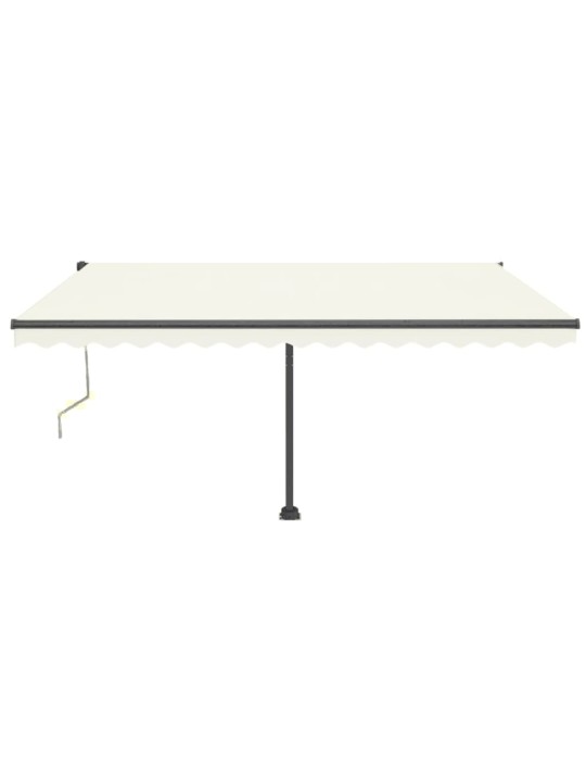 Automatická markýza LED a senzor větru 400x350 cm krémová