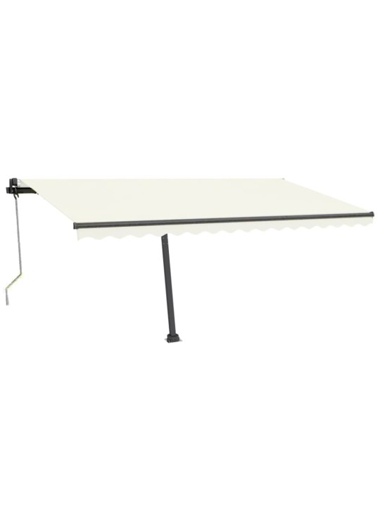 Automatická markýza LED a senzor větru 400x350 cm krémová