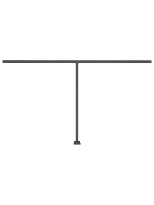 Automatická markýza LED a senzor větru 400x350 cm antracitová