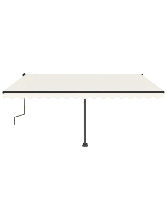Volně stojící ručně zatahovací markýza 450 x 350 cm krémová