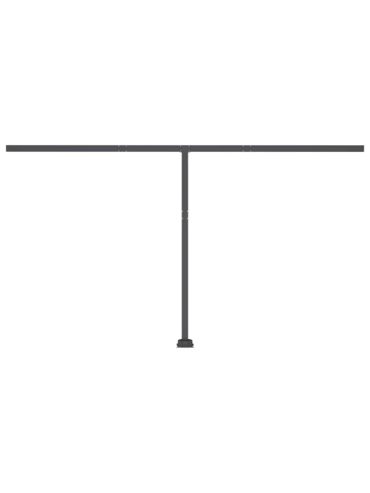Ručně zatahovací markýza s LED světlem 450 x 350 cm antracitová
