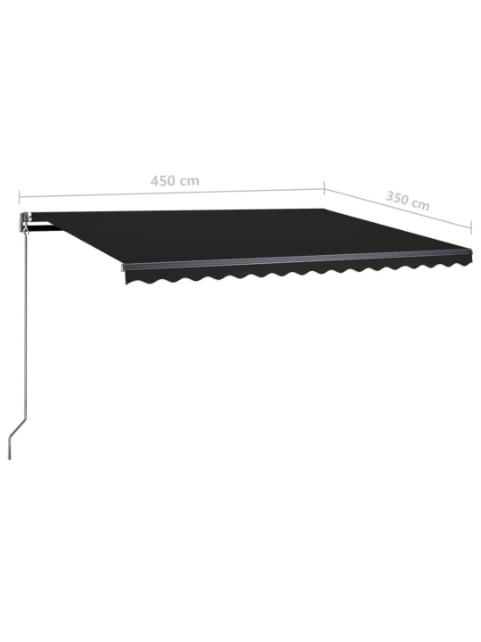 Volně stojící automatická markýza 450 x 350 cm antracitová