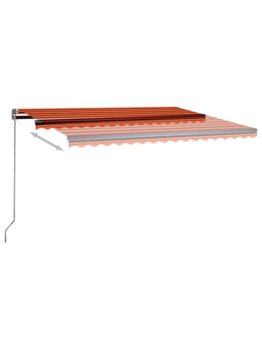 Volně stojící automatická markýza 450 x 350 cm oranžová/hnědá