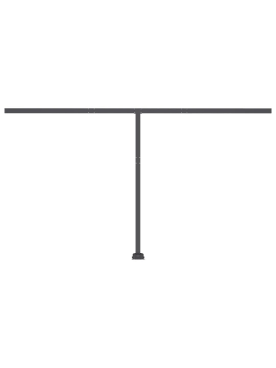 Automatická markýza LED a senzor větru 450 x 350 cm krémová