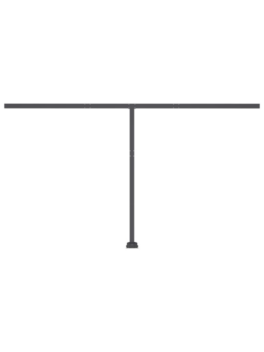 Automatická markýza LED a senzor větru 450 x 350 cm antracitová