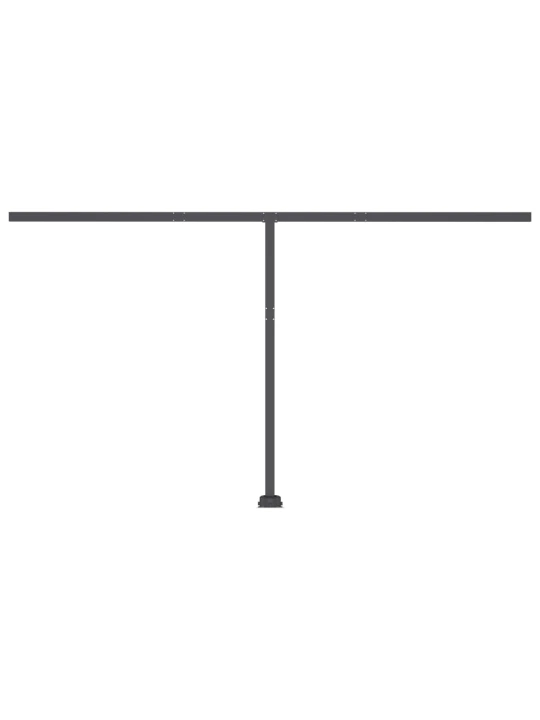 Automatická markýza LED a senzor větru 450 x 350 cm antracitová