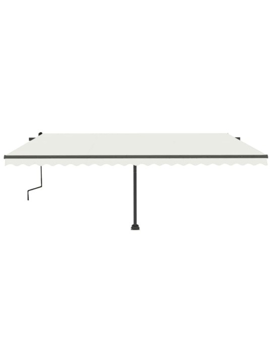 Volně stojící ručně zatahovací markýza 500 x 350 cm krémová