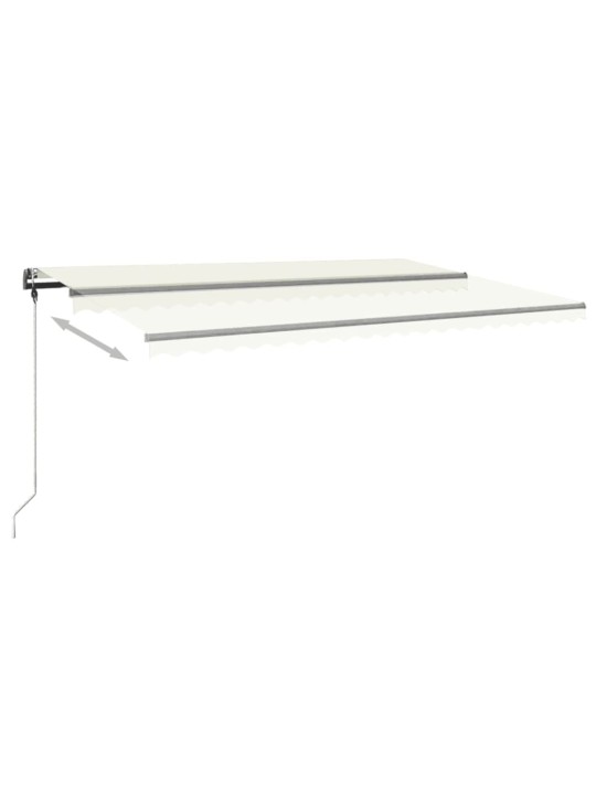 Volně stojící ručně zatahovací markýza 500 x 350 cm krémová