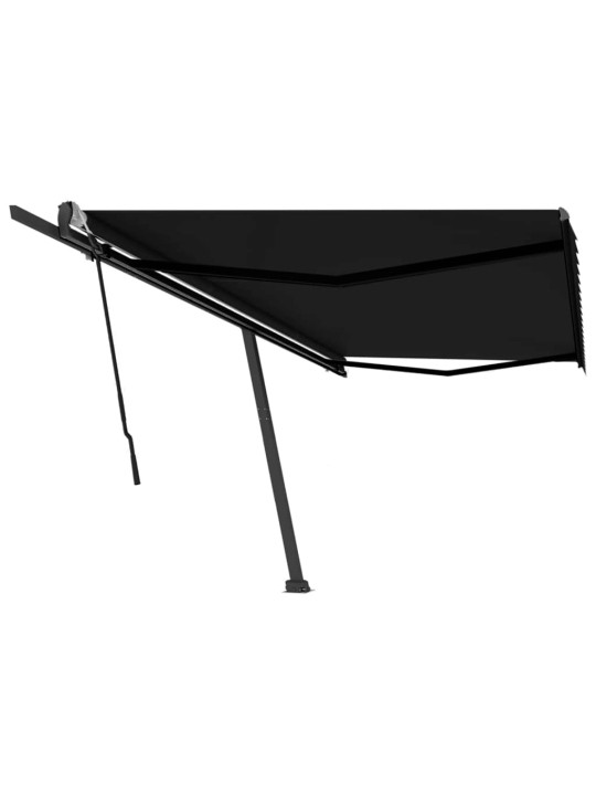 Volně stojící ručně zatahovací markýza 500 x 350 cm antracitová