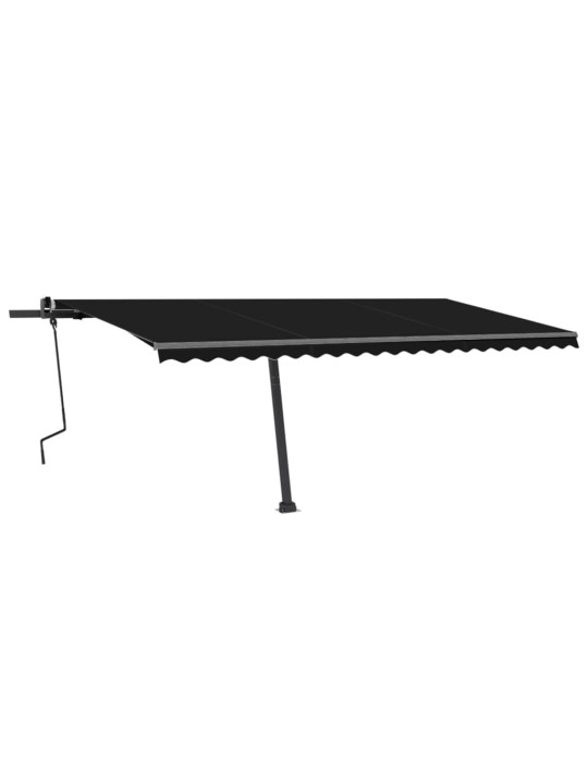 Volně stojící ručně zatahovací markýza 500 x 350 cm antracitová