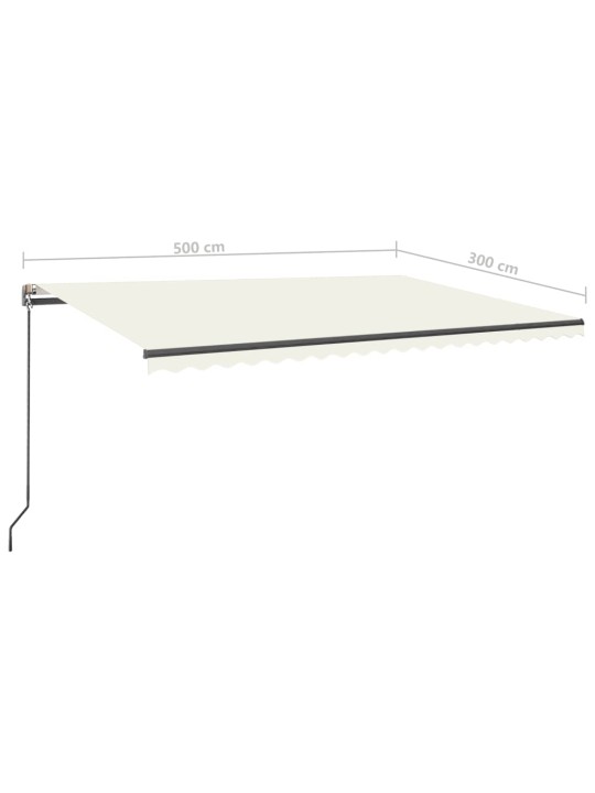 Volně stojící automatická markýza 500 x 350 cm krémová