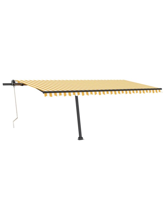 Volně stojící automatická markýza 500 x 350 cm žlutá/bílá