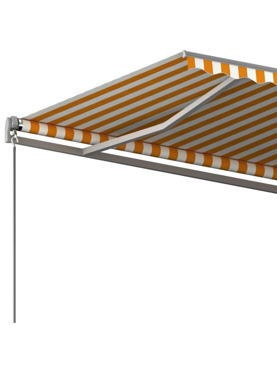 Volně stojící automatická markýza 500 x 350 cm žlutá/bílá