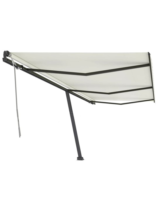 Volně stojící ručně zatahovací markýza 600 x 350 cm krémová