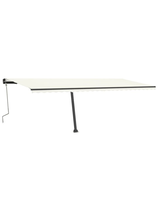 Volně stojící ručně zatahovací markýza 600 x 350 cm krémová