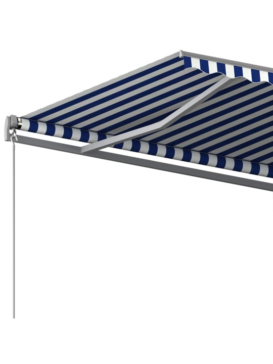 Volně stojící automatická markýza 600 x 350 cm modrá/bílá