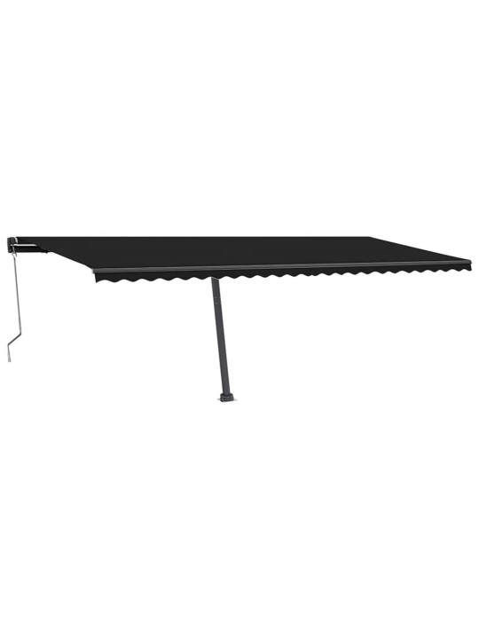 Automatická markýza LED a senzor větru 600 x 350 cm antracitová