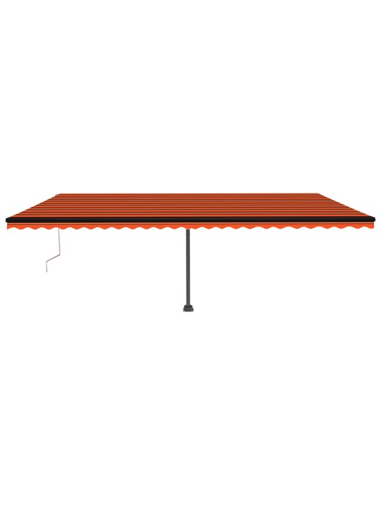 Automatická markýza led a senzor větru 600x350 cm oranžovohnědá