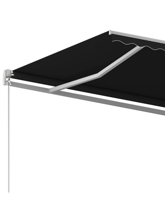 Automatická zatahovací markýza se sloupky 3 x 2,5 m antracitová