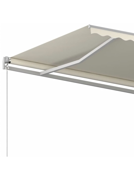 Automatická zatahovací markýza se sloupky 3,5 x 2,5 m krémová