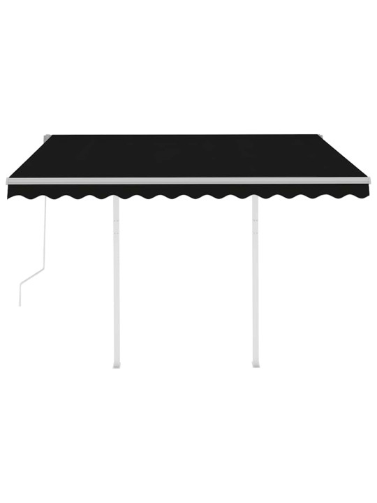 Automatická zatahovací markýza se sloupky 3,5x2,5 m antracitová