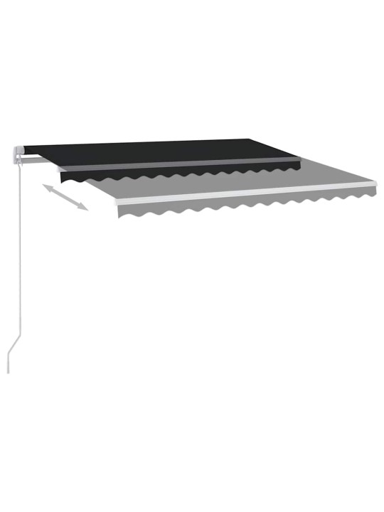 Automatická zatahovací markýza se sloupky 3,5x2,5 m antracitová