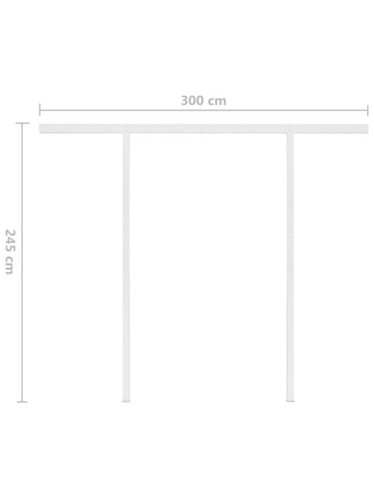 Automatická markýza se sloupky 3,5 x 2,5 m oranžovo-hnědá